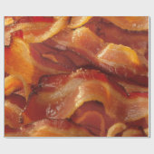 ベーコンの熱いじゅーじゅーいっているストリップ ラッピングペーパー (フラット)