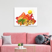 ベーコンの装飾のための私のケチャップによって行くSquatchin キャンバスプリント (インサイチュ (リビング))