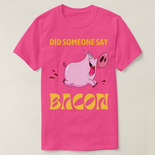 ベーコンの豚と走言ったか Tシャツ (デザイン正面)