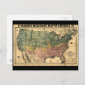 ベーコンの軍隊州の統一された地図(1862年) ポストカード (正面/裏面)