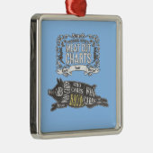 ベーコンはあなたの肉の切り身を知っています メタルオーナメント (右)