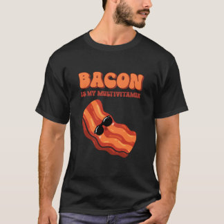 ベーコンはマルチビタミン おもしろケトジェニック カーニボア ダイエット Tシャツ
