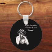 ベーコンは彼ら食べの全て キーホルダー (正面)