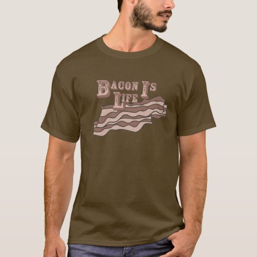 ベーコンは生命です Tシャツ (正面)