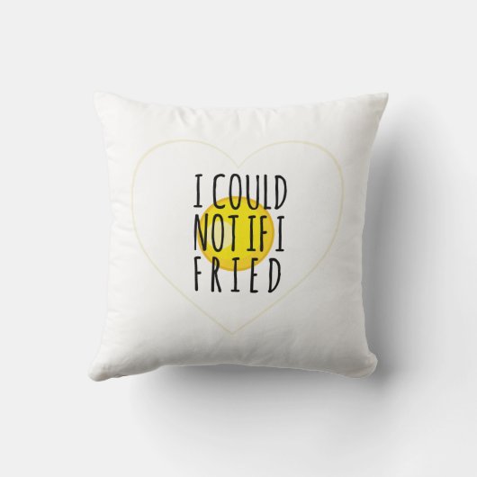 ベーコンは私が揚がったら私によってできなかった私のハート行きません クッション (裏面)
