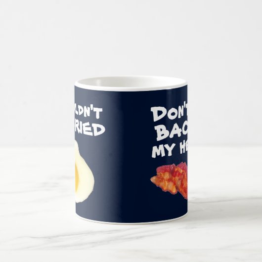 ベーコンは私が揚がったら私によってできなかった私のハート行きません コーヒーマグカップ (中央)