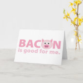 ベーコンは私のためによいです カード (黄色い花)