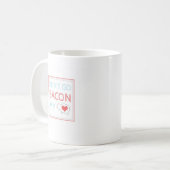 ベーコンは私のハート行きません コーヒーマグカップ (正面左)