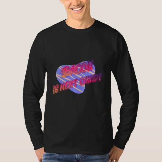 ベーコンは肉菓子おもしろい Tシャツ (正面)