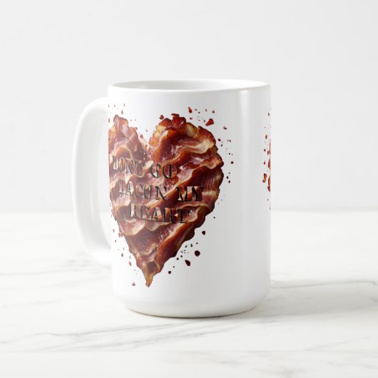 ベーコンは行くなおもしろいい コーヒーマグカップ (正面左)