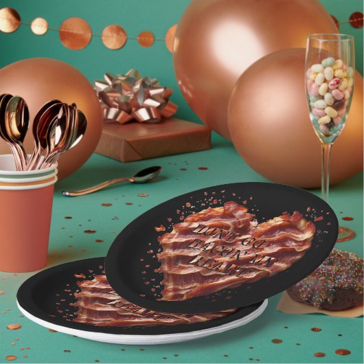 ベーコンは行くなおもしろいい ペーパープレート (複数)