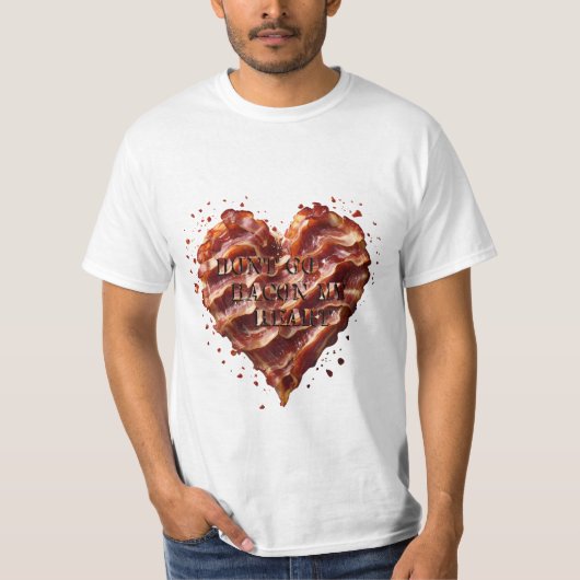 ベーコンは行くなおもしろいい Tシャツ (正面)