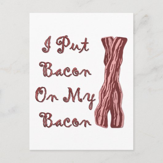 ベーコンをベーコンに付けた ポストカード (正面)