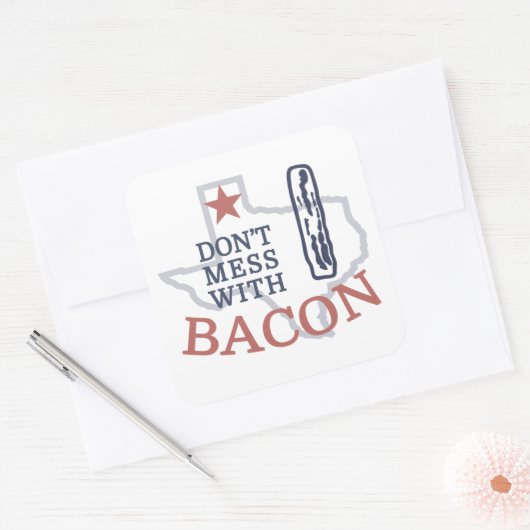 ベーコンを使い果たしてはいけない スクエアシール (封筒)