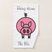 ベーコンを家に持って来て下さい バスタオルセット (ハンドタオル)