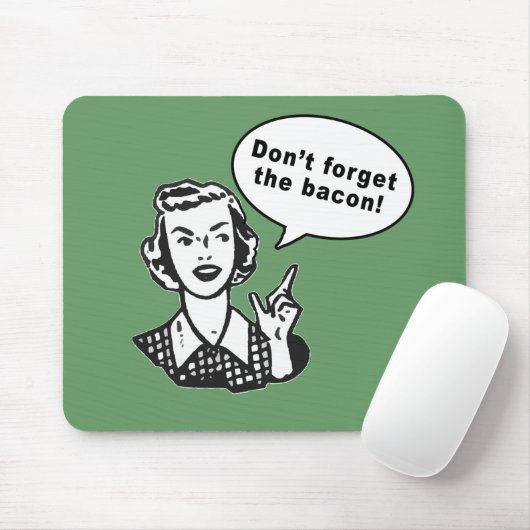 ベーコンを忘れないで下さい! おもしろいのベーコンのデザイン マウスパッド (マウス)