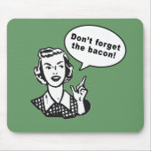 ベーコンを忘れないで下さい! おもしろいのベーコンのデザイン マウスパッド (正面)