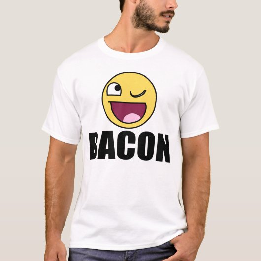 ベーコンを愛したらまばたきさせて下さい Tシャツ (正面)
