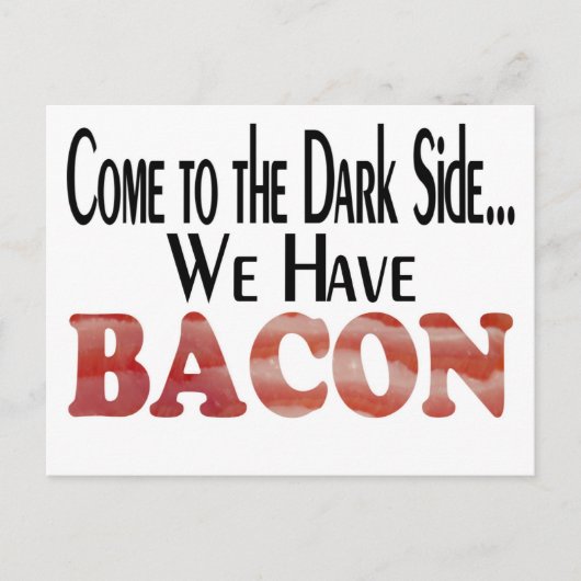 ベーコンを持っている ポストカード (正面)