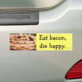ベーコンを食べて下さい バンパーステッカー (車上)