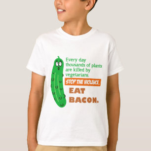 ベーコンを食べて下さい Tシャツ