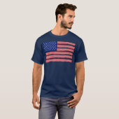 ベーコンアメリカ国旗の愛国的なアメリカのベーコン Tシャツ (正面フル)