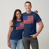 ベーコンアメリカ国旗の愛国的なアメリカのベーコン Tシャツ (ユニセックス)