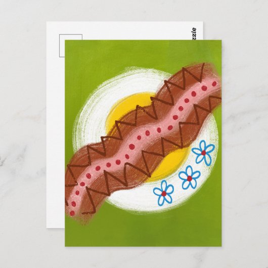 ベーコンアンドエッグスブレックファーストポストカード ポストカード (正面/裏面)