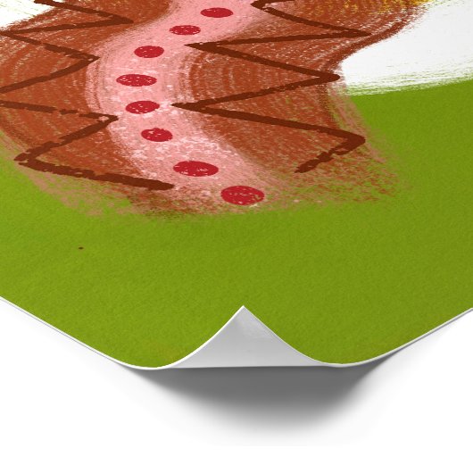 ベーコンアンドエッグブレックファストポスターウォールアート ポスター (角)