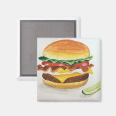 ベーコンエッグチーズバーガー磁石 マグネット (正面/裏面)
