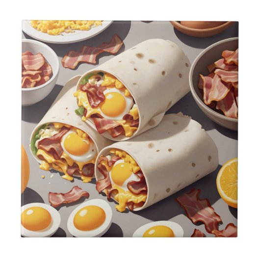 ベーコンエッグチーズ朝食ラップ タイル (正面)