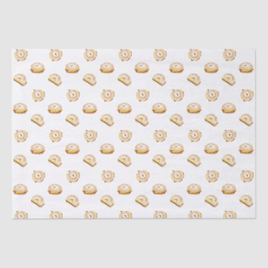 ベーコンエッグ&チーズベーゲルブレックファーストサンドイッチNYC 薄葉紙 (正面)