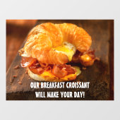 ベーコンカスタマイズエッグチーズクロワッサンレストラン ウィンドウサイン (シート)