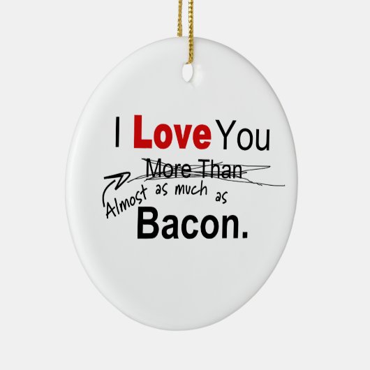 ベーコンカップルと同じくらい愛しなさい セラミックオーナメント (右)