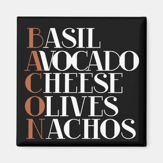 ベーコンシェフグルメ マグネット (正面)