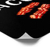 ベーコンシャツのベーコンの洋服を着たおもしろいら ポスター (角)