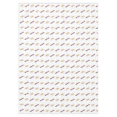 ベーコンストリップと揚げ卵の朝食フード テーブルクロス (正面)