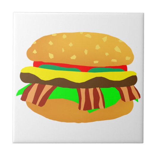 ベーコンチーズバーガー タイル (正面)