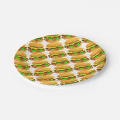 ベーコンチーズバーガー ペーパープレート (アングル)