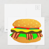 ベーコンチーズバーガー ポストカード (正面/裏面)