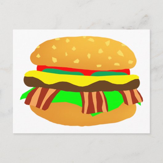 ベーコンチーズバーガー ポストカード (正面)