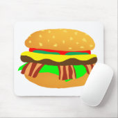ベーコンチーズバーガー マウスパッド (マウス)
