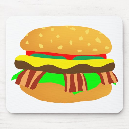 ベーコンチーズバーガー マウスパッド (正面)