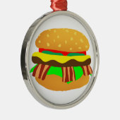 ベーコンチーズバーガー メタルオーナメント (右)