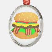 ベーコンチーズバーガー メタルオーナメント (左)
