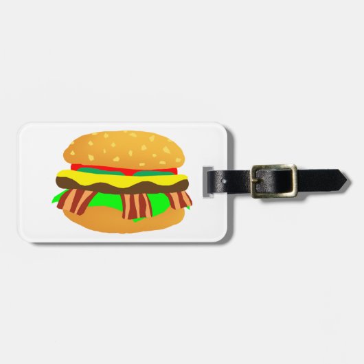 ベーコンチーズバーガー ラゲッジタグ (正面横)