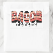 ベーコンノム！ノム！ノム！ 長方形シール (バッグ)