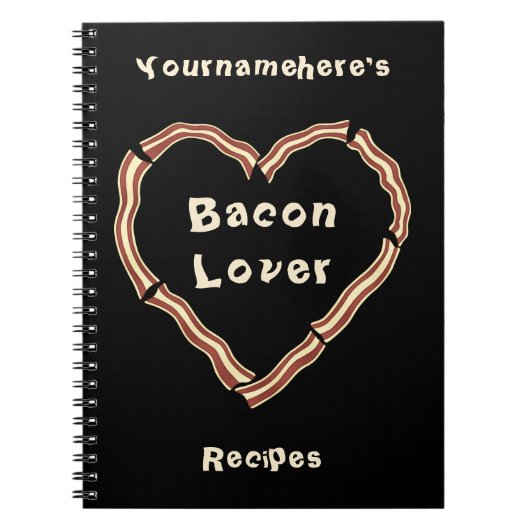 ベーコンハート空白のレシピジャーナル ノートブック (正面)