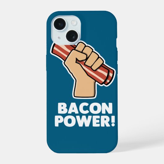 ベーコンパワー iPhone 15ケース (裏面)
