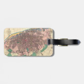 ベーコンビクトリアンのリバプールの地図1890 ラゲッジタグ (裏面横)